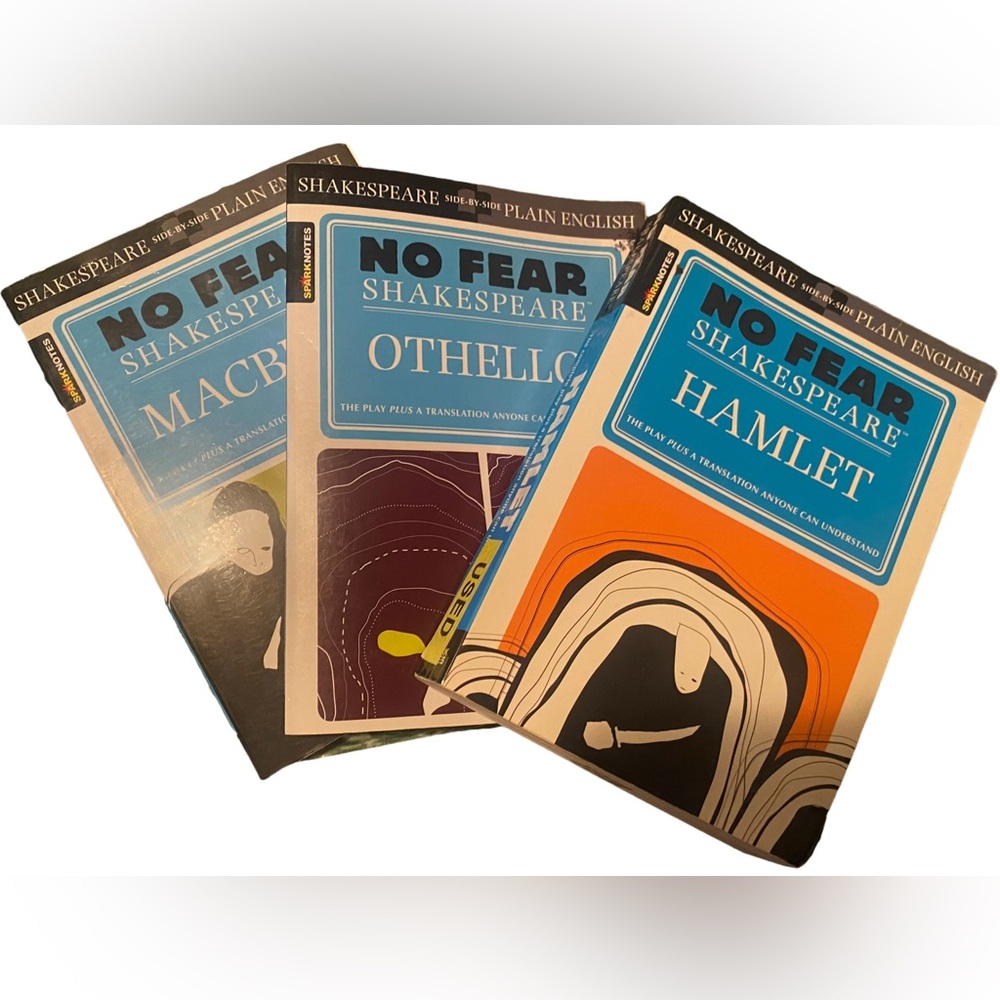 3 NO FEAR SHAKESPEARE BOOKS